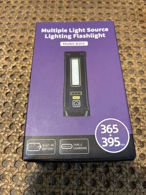 Multiple Light Source Lighting Flashlight - Purple Box NEW WITH BOX